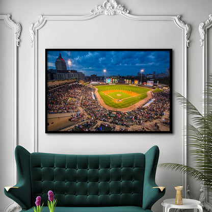 Frontier Field, Stadium Canvas, Sport Art, Gift for him, Framed Art Print Wall Decor, Picture Framed