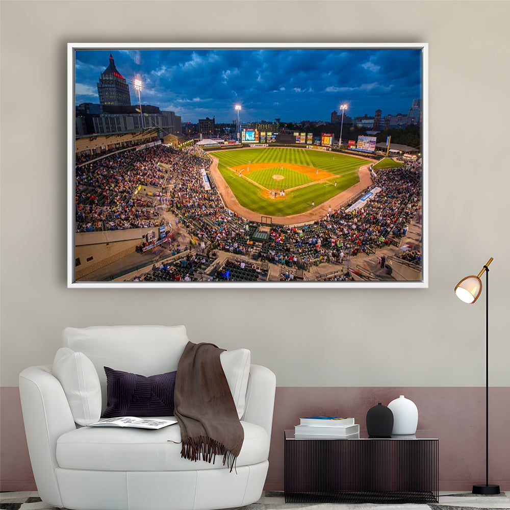 Frontier Field, Stadium Canvas, Sport Art, Framed Canvas Print Wall Art, Floating Frame
