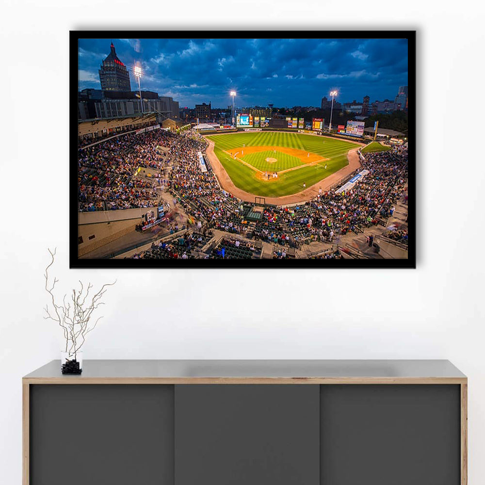 Frontier Field, Stadium Canvas, Sport Art, Gift for him, Framed Art Print Wall Decor, Picture Framed
