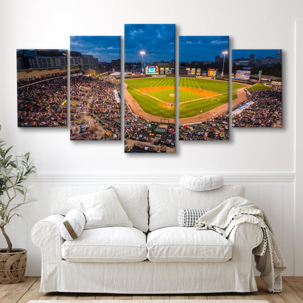 Frontier Field, Stadium Canvas, Sport Art, Gift for him, 5 Panel, Large Canvas, Canvas Print Wall Art