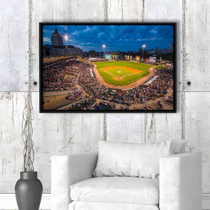 Frontier Field, Stadium Canvas, Sport Art, Framed Canvas Print Wall Art, Floating Frame