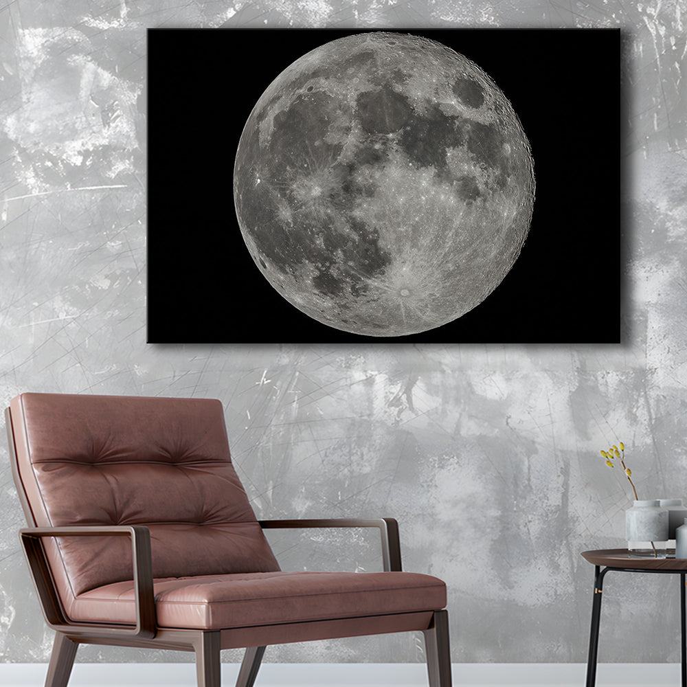Full Moon at Night Moon Art, Moon Canvas, Moon Decor, Moon Home Decor, Cavas Print Wall Art Hom Decor