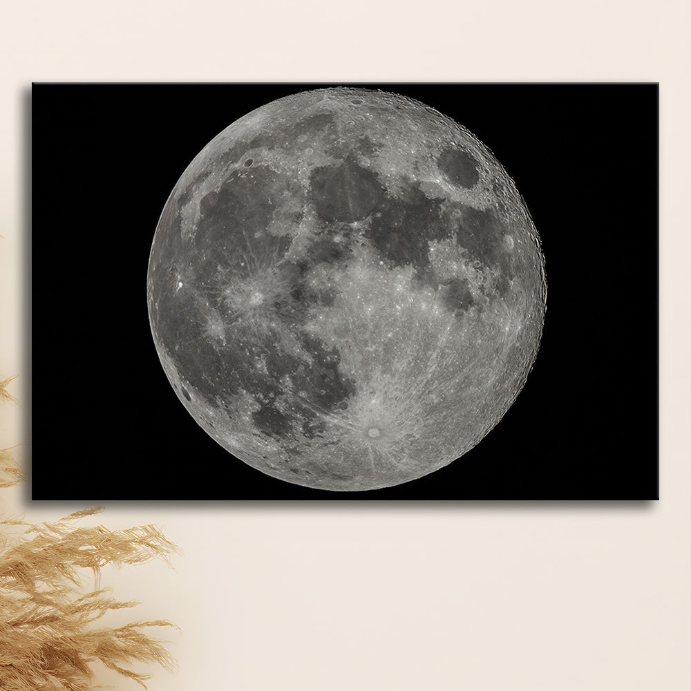 Full Moon at Night Moon Art, Moon Canvas, Moon Decor, Moon Home Decor, Cavas Print Wall Art Hom Decor