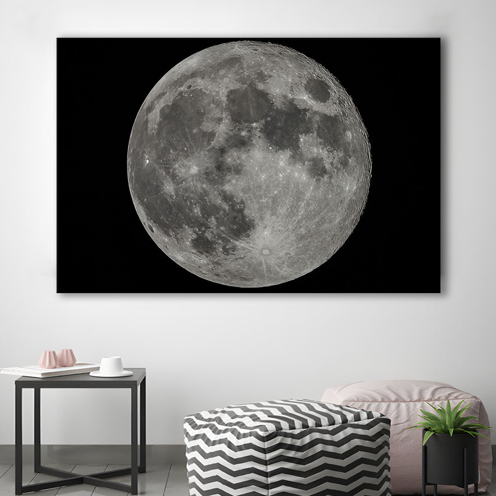 Full Moon at Night Moon Art, Moon Canvas, Moon Decor, Moon Home Decor, Cavas Print Wall Art Hom Decor
