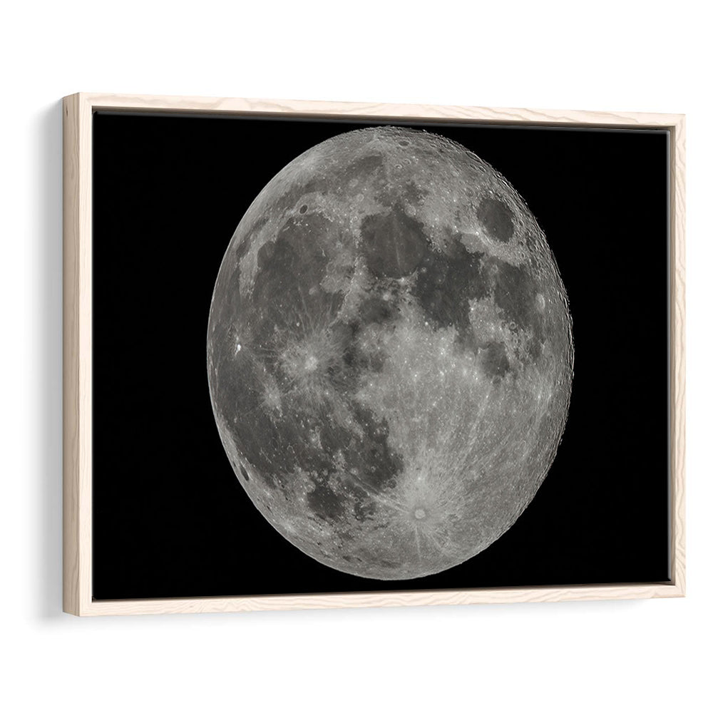Full Moon At Night Moon Art, Moon Canvas, Moon Decor, Moon Home Decor, Framed Cavas Print, Floating Frame