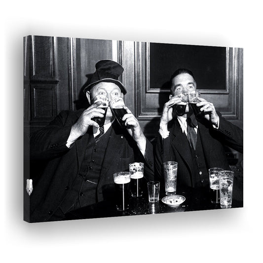 Funny Bar Decor, Vintage, 1920s, Men Drinking Beer, Speakesy Decor, Man Cave Art, Canvas Print Wall Art Decor