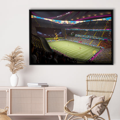 Fut Stadium Fifa, Stadium Canvas, Sport Art, Framed Canvas Print Wall Art, Floating Frame