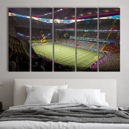 Fut Stadium Fifa, Stadium Canvas, Sport Art, 5 Panel B, Extra Large Canvas, Canvas Print Wall Art