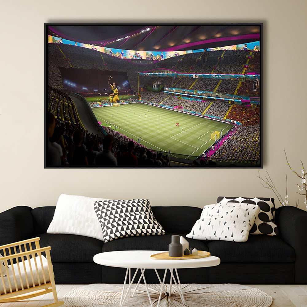 Fut Stadium Fifa, Stadium Canvas, Sport Art, Framed Canvas Print Wall Art, Floating Frame