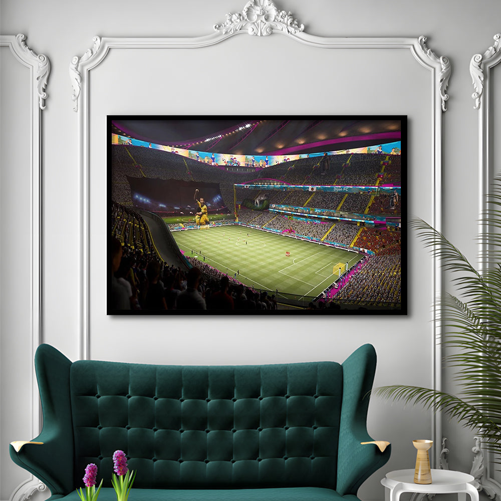 Fut Stadium Fifa, Stadium Canvas, Sport Art, Gift for him, Framed Art Print Wall Decor, Picture Framed