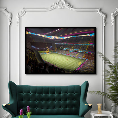 Fut Stadium Fifa, Stadium Canvas, Sport Art, Gift for him, Framed Art Print Wall Decor, Picture Framed