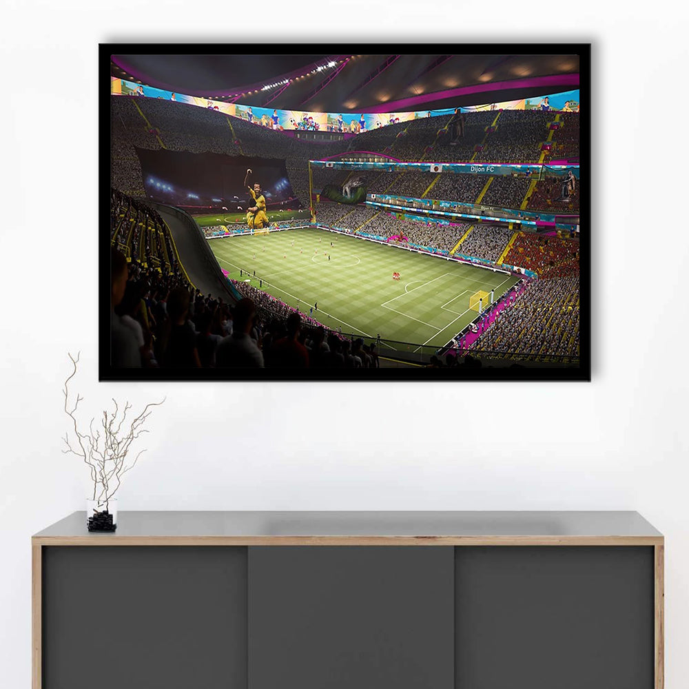 Fut Stadium Fifa, Stadium Canvas, Sport Art, Gift for him, Framed Art Print Wall Decor, Picture Framed