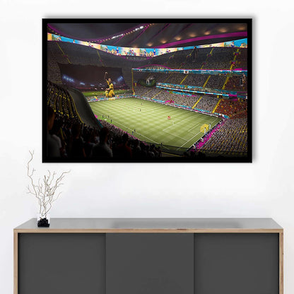 Fut Stadium Fifa, Stadium Canvas, Sport Art, Gift for him, Framed Art Print Wall Decor, Picture Framed