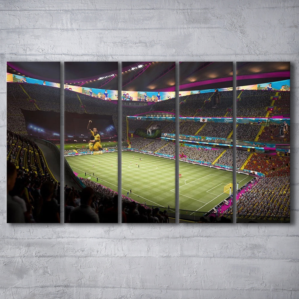 Fut Stadium Fifa, Stadium Canvas, Sport Art, 5 Panel B, Extra Large Canvas, Canvas Print Wall Art