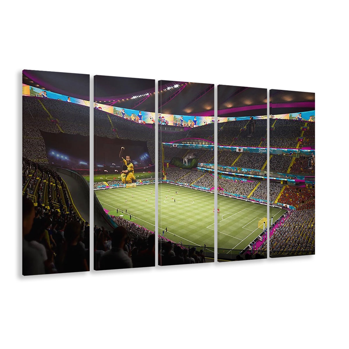 Fut Stadium Fifa, Stadium Canvas, Sport Art, 5 Panel B, Extra Large Canvas, Canvas Print Wall Art