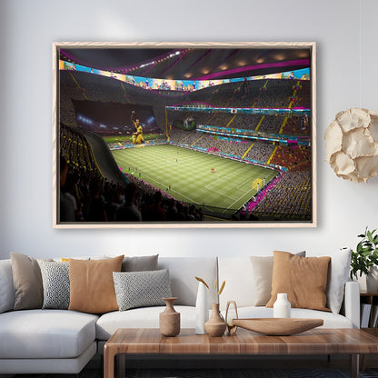 Fut Stadium Fifa, Stadium Canvas, Sport Art, Framed Canvas Print Wall Art, Floating Frame