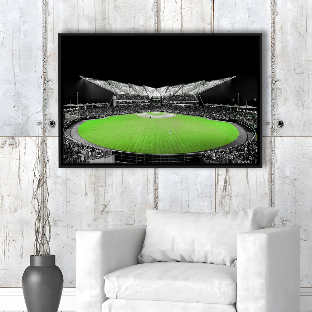 Futuristic Stadiums, Stadium Canvas, Sport Art, Framed Canvas Print Wall Art, Floating Frame
