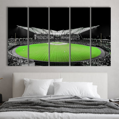 Futuristic Stadiums, Stadium Canvas, Sport Art, 5 Panel B, Extra Large Canvas, Canvas Print Wall Art