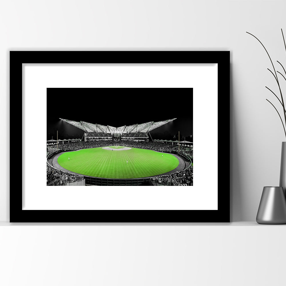 Futuristic Stadiums, Stadium Canvas, Sport Art, Gift for him, White Border Framed Art Print Wall Decor