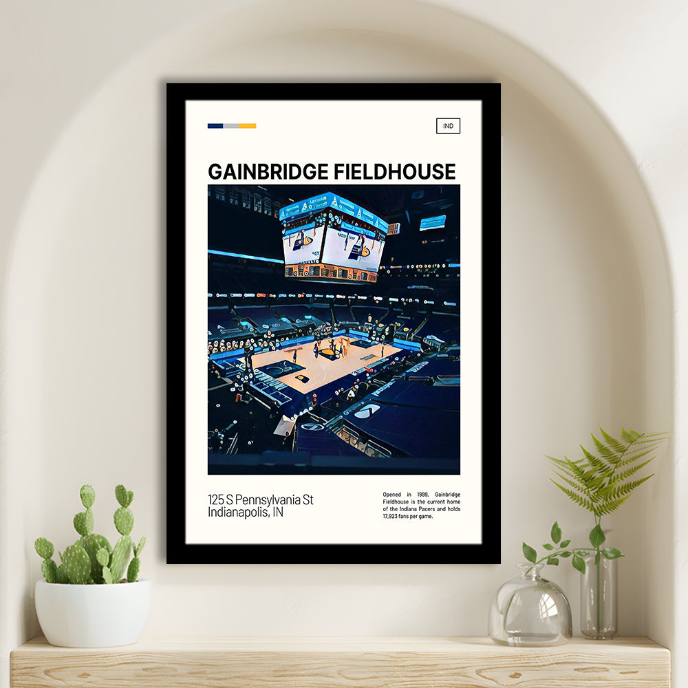 Gainbridge Fieldhouse Print, Indiana Pacers Stadium Art, Gifts for him, Sport Art, Framed Art Print Wall Decor