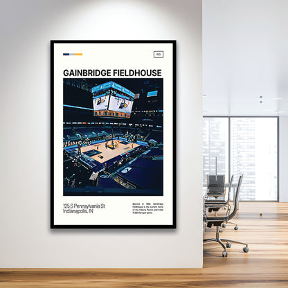 Gainbridge Fieldhouse Print, Indiana Pacers Stadium Art, Gifts for him, Sport Art, Framed Art Print Wall Decor