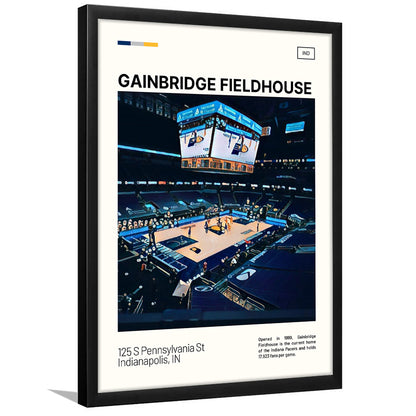 Gainbridge Fieldhouse Print, Indiana Pacers Stadium Art, Gifts for him, Sport Art, Framed Art Print Wall Decor