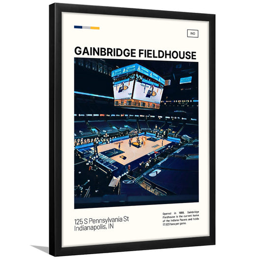Gainbridge Fieldhouse Print, Indiana Pacers Stadium Art, Gifts for him, Sport Art, Framed Art Print Wall Decor