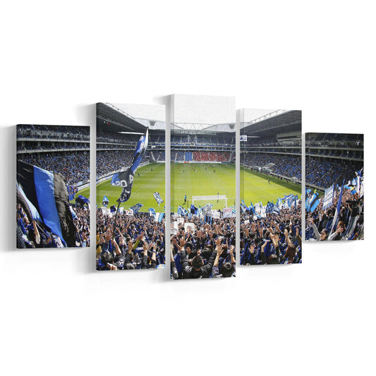 Gamba Osaka New Stadium, Stadium Canvas, Sport Art, Gift for him, 5 Panel, Large Canvas, Canvas Print Wall Art