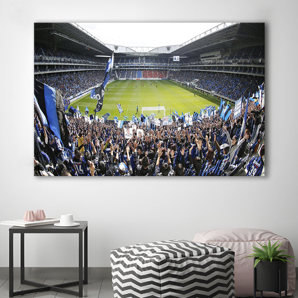 Gamba Osaka New Stadium, Stadium Canvas, Sport Art, Gift for him, Man Cave Decor, Art Print, Canvas Print Wall Art