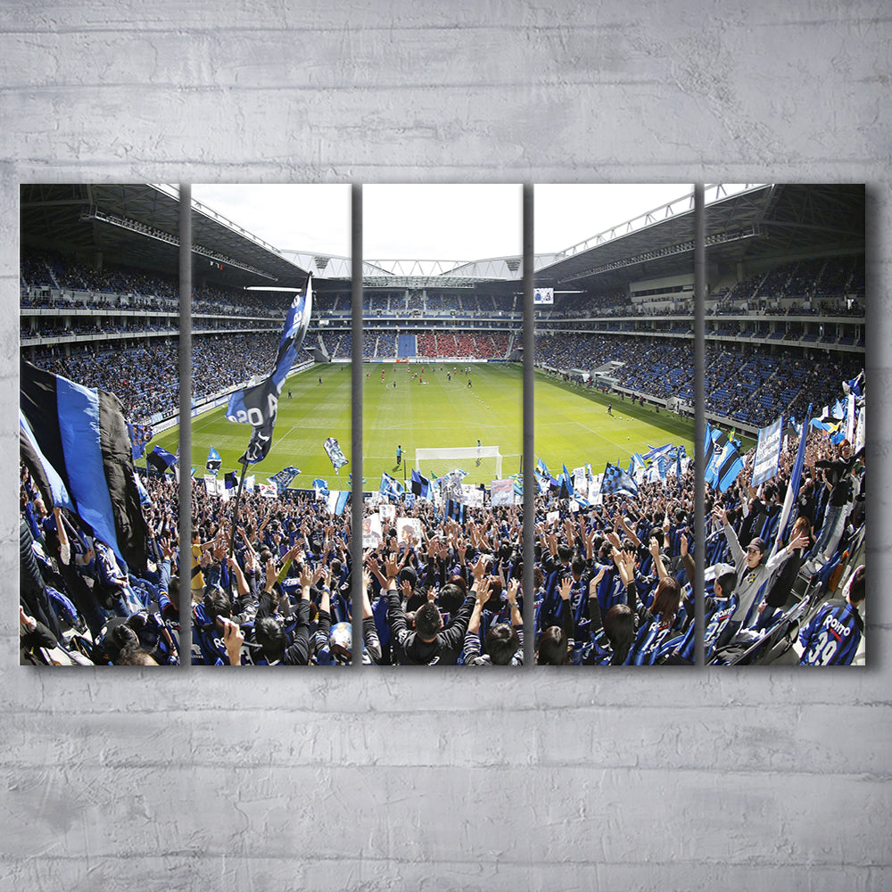 Gamba Osaka New Stadium, Stadium Canvas, Sport Art, 5 Panel B, Extra Large Canvas, Canvas Print Wall Art