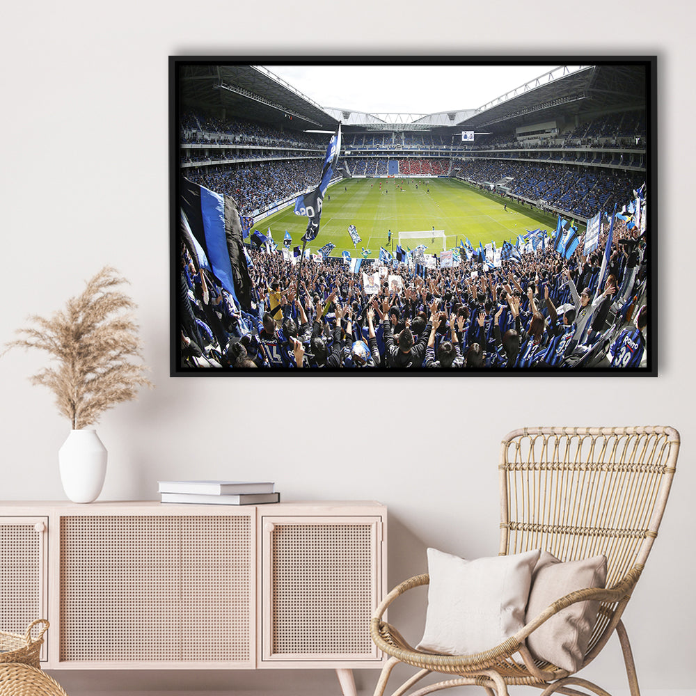Gamba Osaka New Stadium, Stadium Canvas, Sport Art, Framed Canvas Print Wall Art, Floating Frame