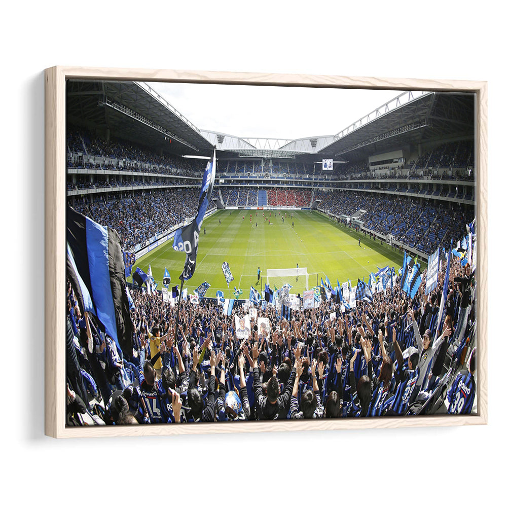 Gamba Osaka New Stadium, Stadium Canvas, Sport Art, Framed Canvas Print Wall Art, Floating Frame