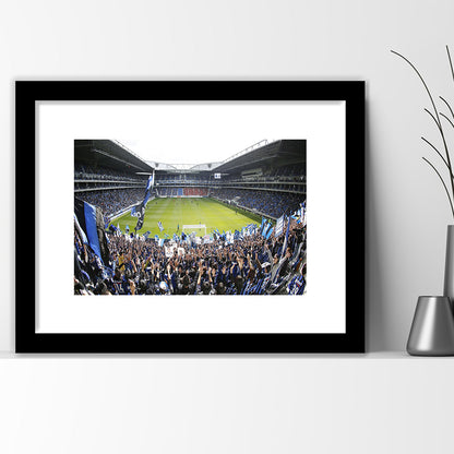 Gamba Osaka New Stadium, Stadium Canvas, Sport Art, Gift for him, White Border Framed Art Print Wall Decor