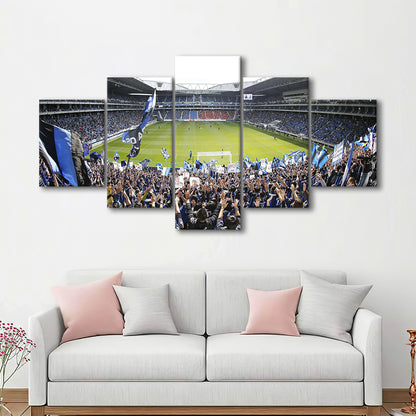 Gamba Osaka New Stadium, Stadium Canvas, Sport Art, Gift for him, 5 Panel, Large Canvas, Canvas Print Wall Art