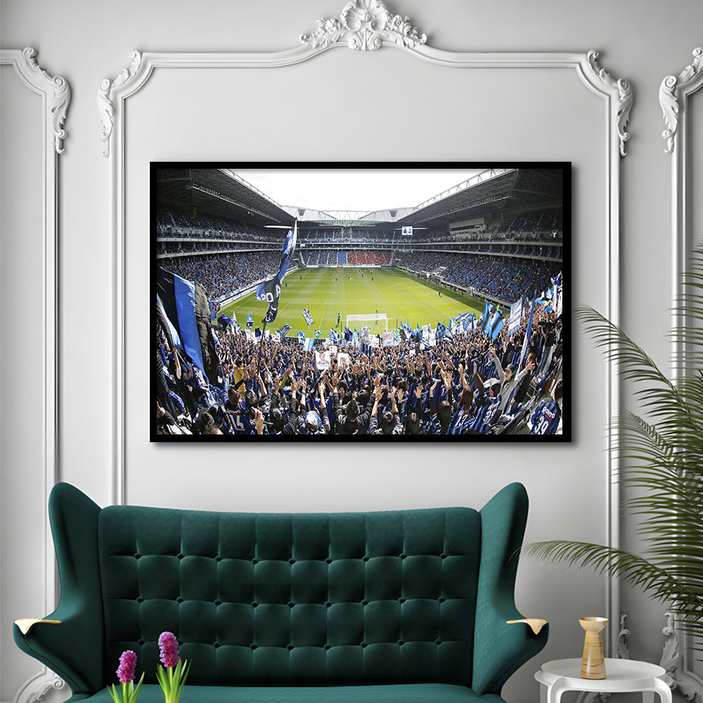 Gamba Osaka New Stadium, Stadium Canvas, Sport Art, Gift for him, Framed Art Print Wall Decor, Picture Framed