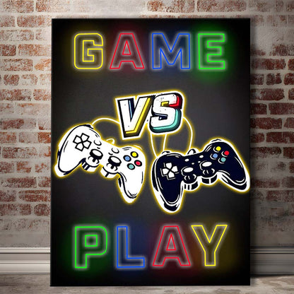 Game Play, Game Room Art Wall Decor, Canvas Print, Luxury Wall Art Decor, Modern Art