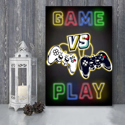 Game Play, Game Room Art Wall Decor, Canvas Print, Luxury Wall Art Decor, Modern Art