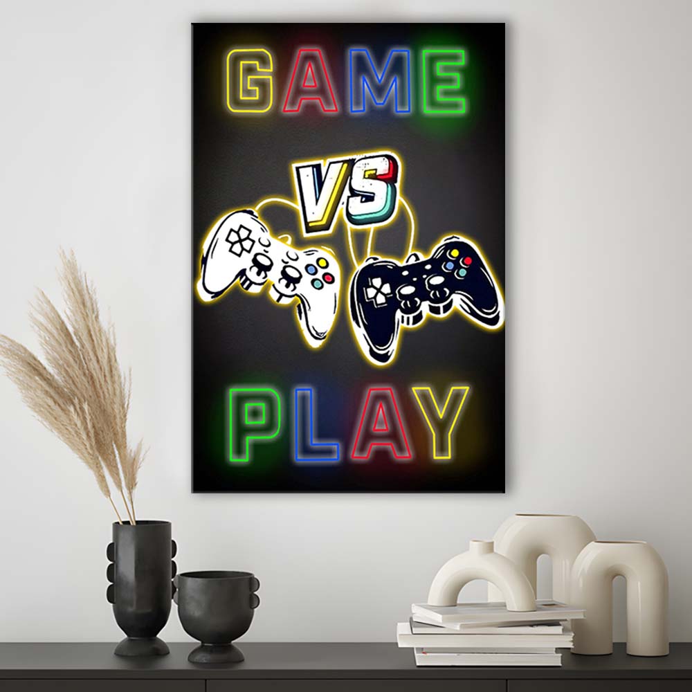 Game Play, Game Room Art Wall Decor, Canvas Print, Luxury Wall Art Decor, Modern Art