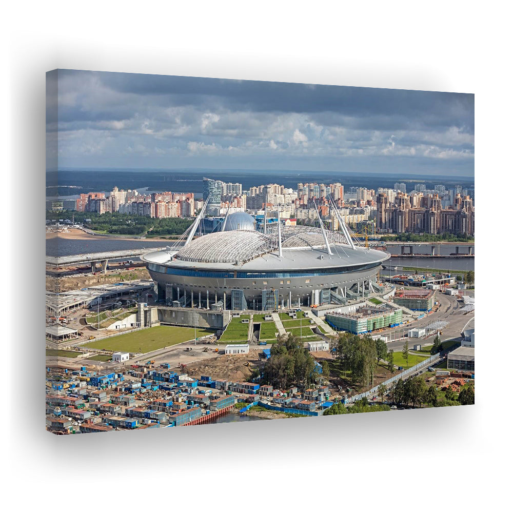 Gazprom Arena, Stadium Canvas, Sport Art, Fan Gifts, Man Cave Decor, Art Print, Canvas Print Wall Art