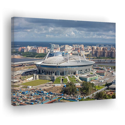 Gazprom Arena, Stadium Canvas, Sport Art, Fan Gifts, Man Cave Decor, Art Print, Canvas Print Wall Art