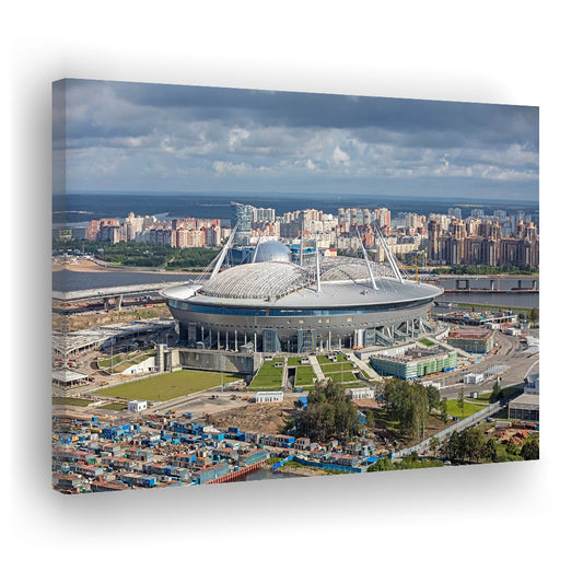 Gazprom Arena, Stadium Canvas, Sport Art, Fan Gifts, Man Cave Decor, Art Print, Canvas Print Wall Art