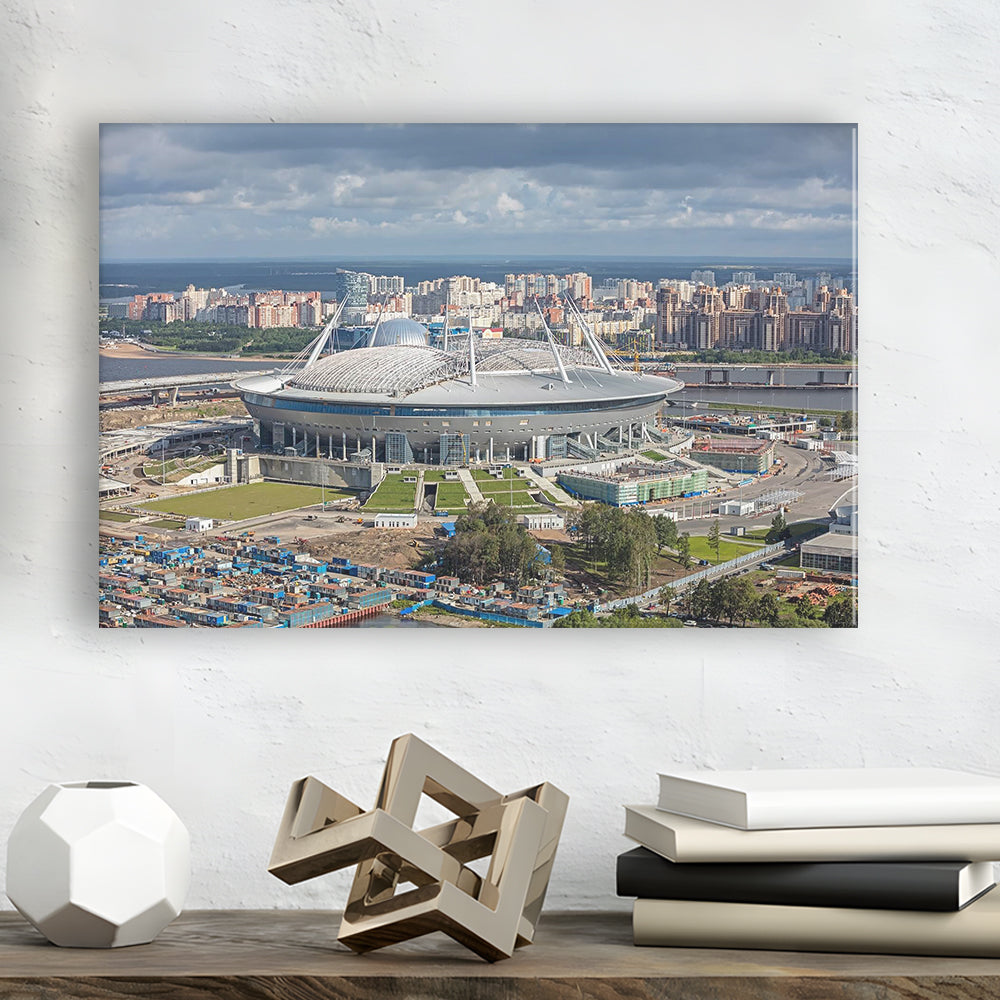 Gazprom Arena, Stadium Canvas, Sport Art, Fan Gifts, Man Cave Decor, Art Print, Canvas Print Wall Art