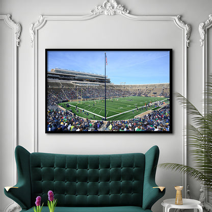 Generic Notre Dame Stadium, Stadium Canvas, Sport Art, Gift for him, Framed Art Print Wall Decor, Picture Framed