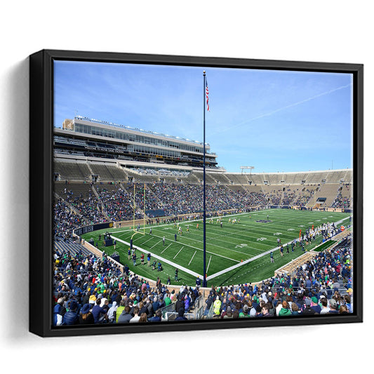 Generic Notre Dame Stadium, Stadium Canvas, Sport Art, Framed Canvas Print Wall Art, Floating Frame