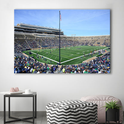Generic Notre Dame Stadium, Stadium Canvas, Sport Art, Gift for him, Man Cave Decor, Art Print, Canvas Print Wall Art