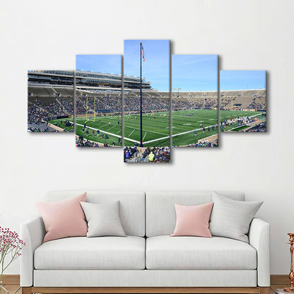 Generic Notre Dame Stadium, Stadium Canvas, Sport Art, Gift for him, 5 Panel, Large Canvas, Canvas Print Wall Art