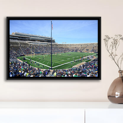Generic Notre Dame Stadium, Stadium Canvas, Sport Art, Framed Canvas Print Wall Art, Floating Frame
