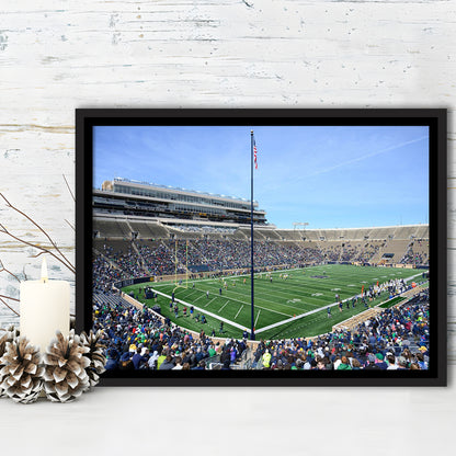 Generic Notre Dame Stadium, Stadium Canvas, Sport Art, Framed Canvas Print Wall Art, Floating Frame