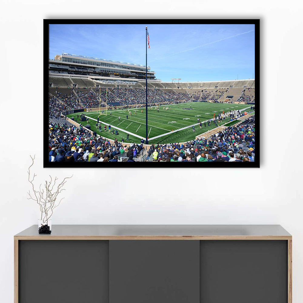 Generic Notre Dame Stadium, Stadium Canvas, Sport Art, Gift for him, Framed Art Print Wall Decor, Picture Framed