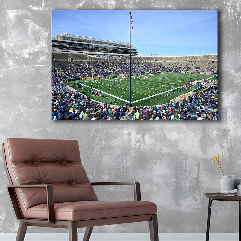 Generic Notre Dame Stadium, Stadium Canvas, Sport Art, Gift for him, Man Cave Decor, Art Print, Canvas Print Wall Art